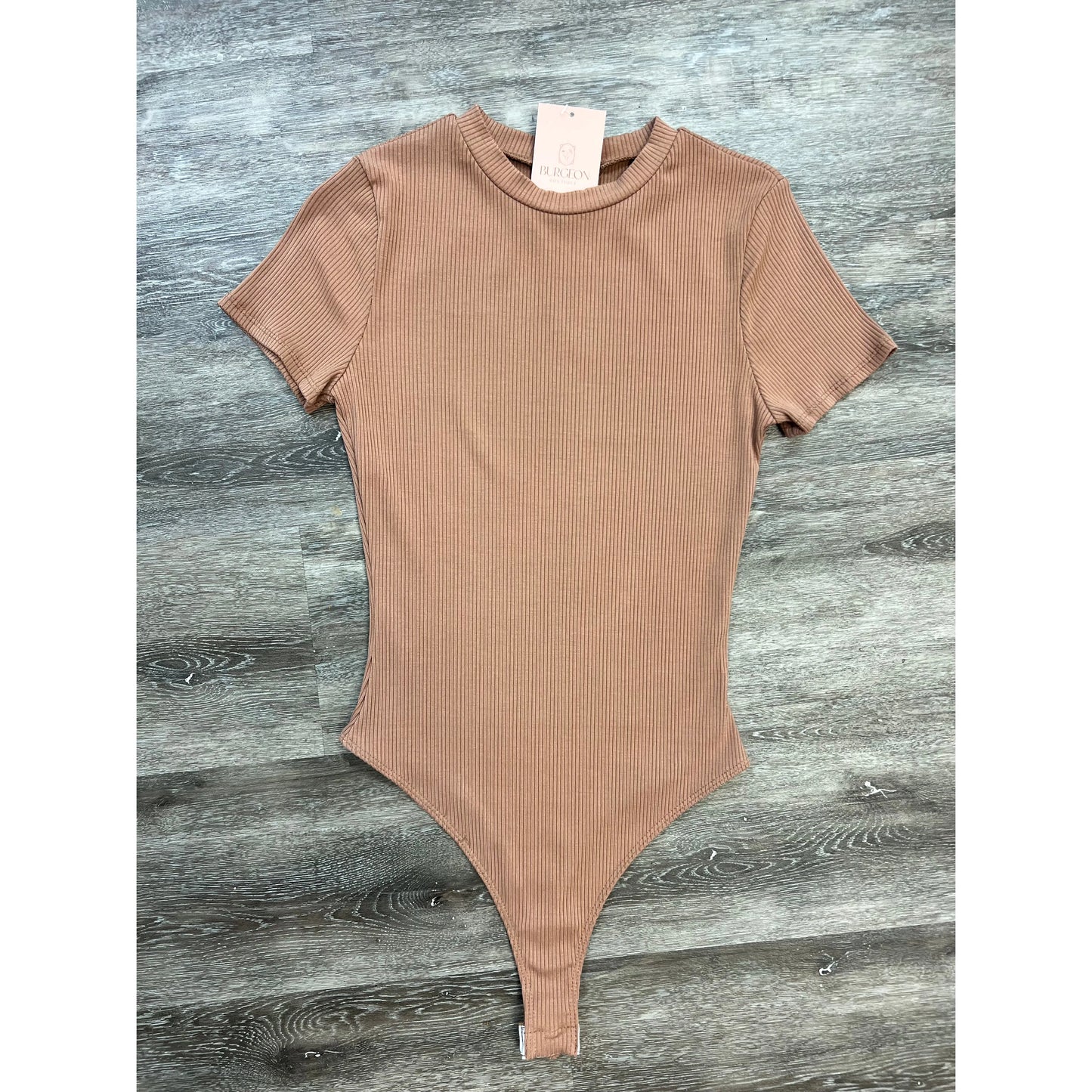 Ribbed Short Sleeve Bodysuit