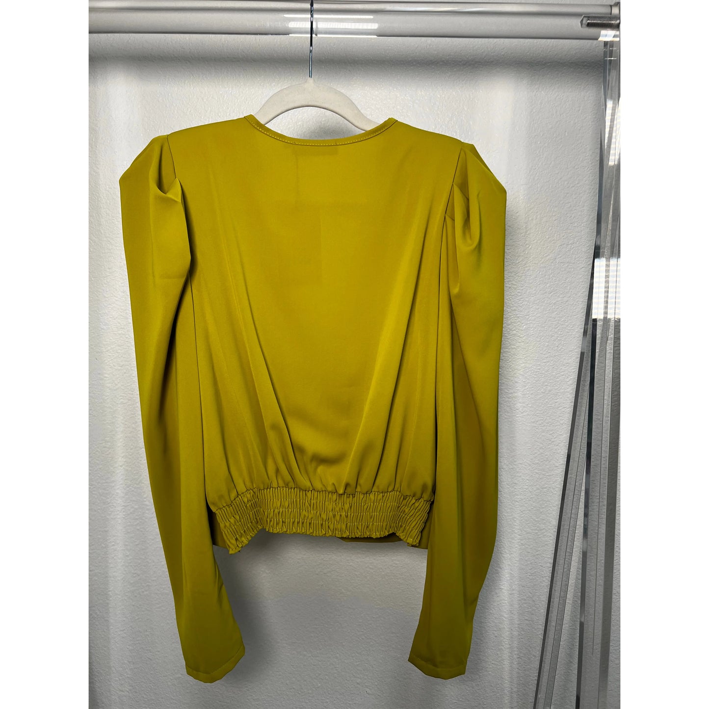 Olive Green Shoulder Pad Top