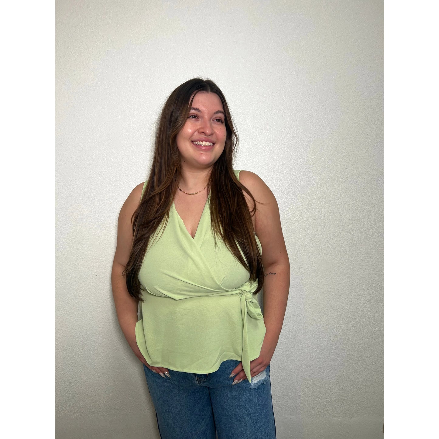 Seafoam Peplum Top