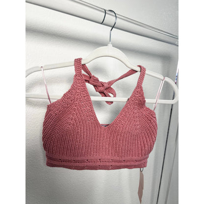 Halter Knit Bra Top