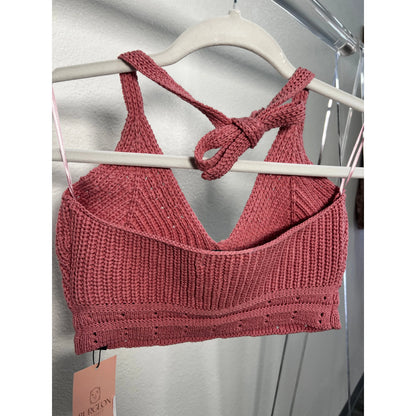 Halter Knit Bra Top