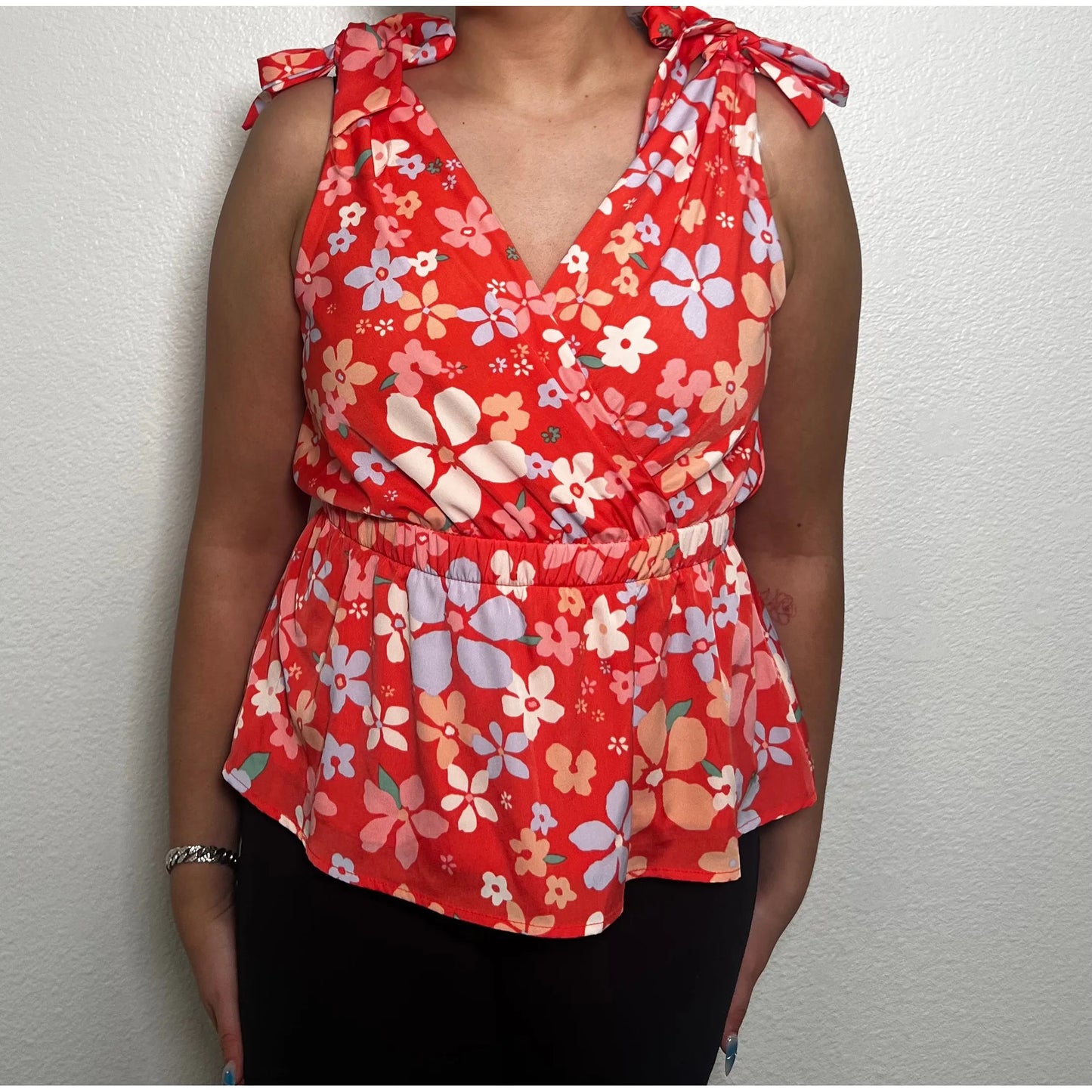 Peplum Floral Top